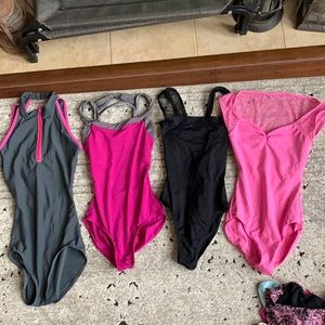 Group of 4 leotards